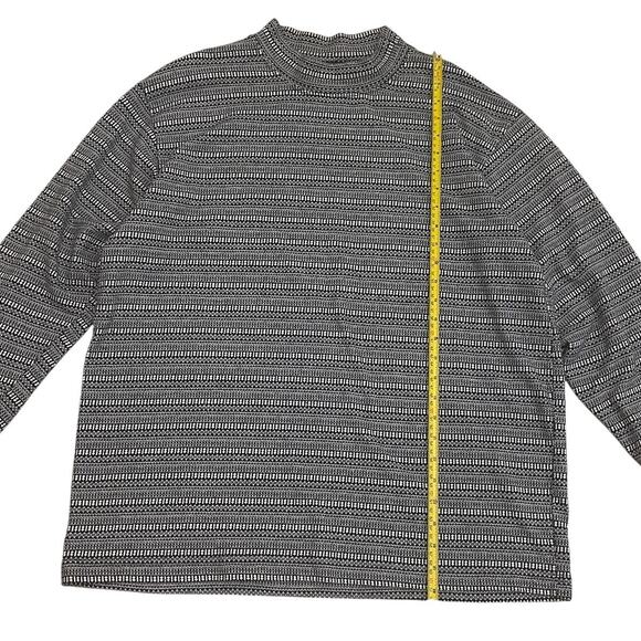 Vintage Weavers L Pullover Oversized 90s | Black White Geometric Knit, USA, Rare - Picture 5 of 6